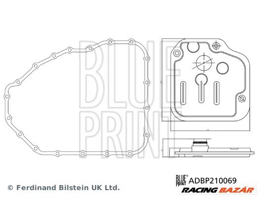 BLUE PRINT ADBP210069 - Hidraulika szűrő készlet, automatikus váltó HYUNDAI KIA 1. kép