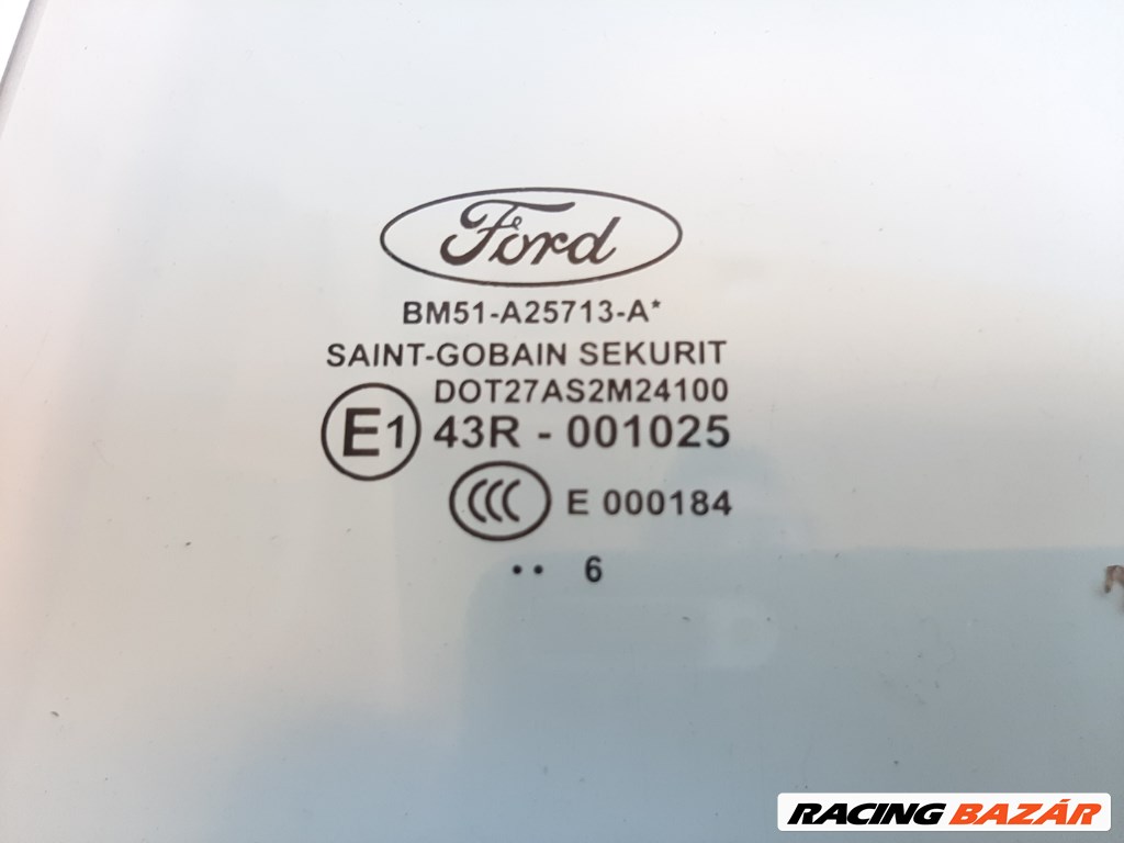 Ford Focus 5 ajtós bal hátsó ajtó üveg lejáró BM51A25713A 2. kép