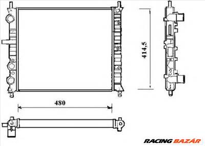 NRF 58191 - Vízhűtő (Hűtőradiátor) FIAT