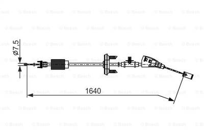 BOSCH 1 987 482 798 - Kézifék bowden PEUGEOT