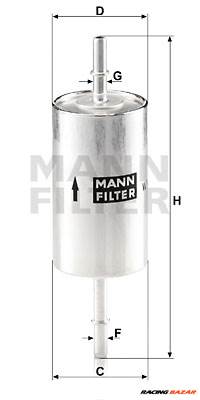 MANN-FILTER WK 614/46 - Üzemanyagszűrő FORD FORD AUSTRALIA MAZDA VOLVO