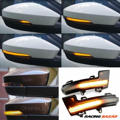 Skoda Octavia MK3 VW Volkswagen T-Roc T-cross dinamikus LED - LEDES Tükör Index futófényes tükörindex 2GA949101 2GA949101A 5E0949101✔️