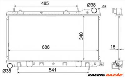 NRF 53595 - Vízhűtő (Hűtőradiátor) SUBARU