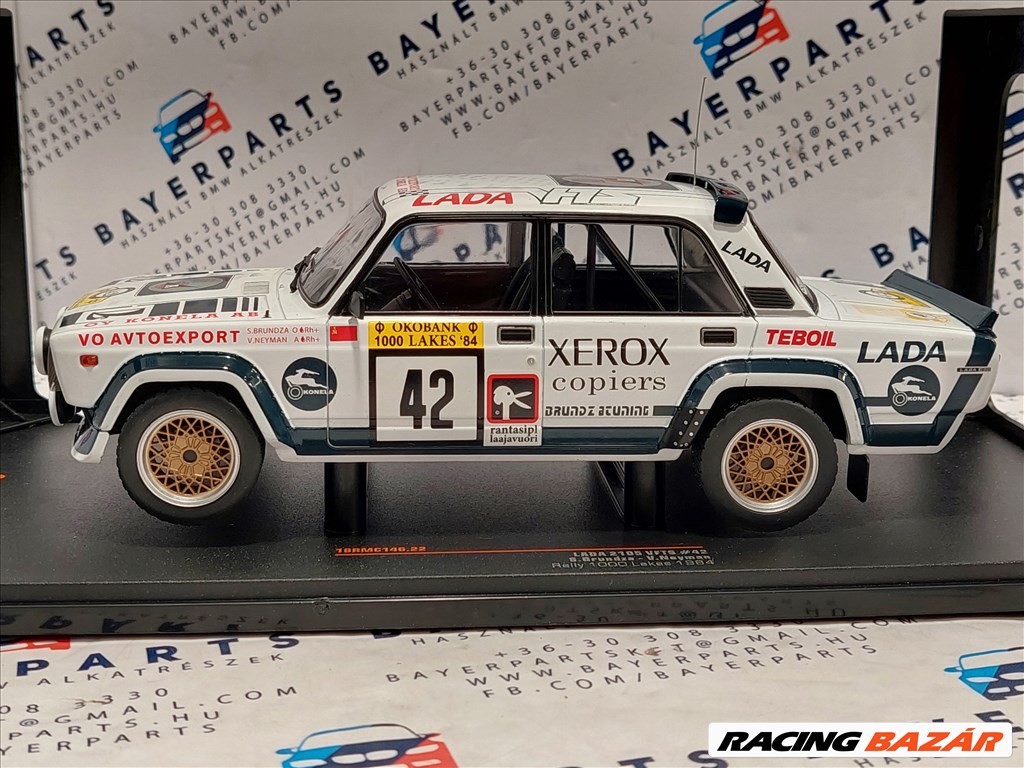 Lada 2105 VFTS #42 - Rally 1000 Lakes (1984) - S. Brundza - V. Neyman Ixo - 1:18 modellautó (m01277) 3. kép
