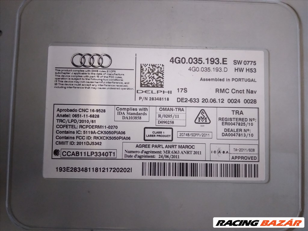 Audi A6 (C7 - 4G) Multimedia 4go035193e 2. kép