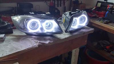 BMW E90 E91 xenon lámpába OPÁL SMD LED fehér angel eye nappali menetfény karika szett