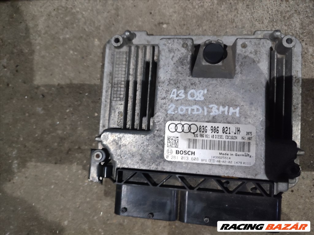 Audi A3 (8P) 2.0 TDI motorvezérlő elektronika BMM 03g906021jh 0281013608 1. kép