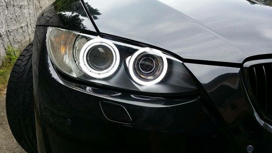 BMW E92 E93 xenon lámpába OPÁL SMD LED fehér angel eye nappali menetfény karika szett 1. kép