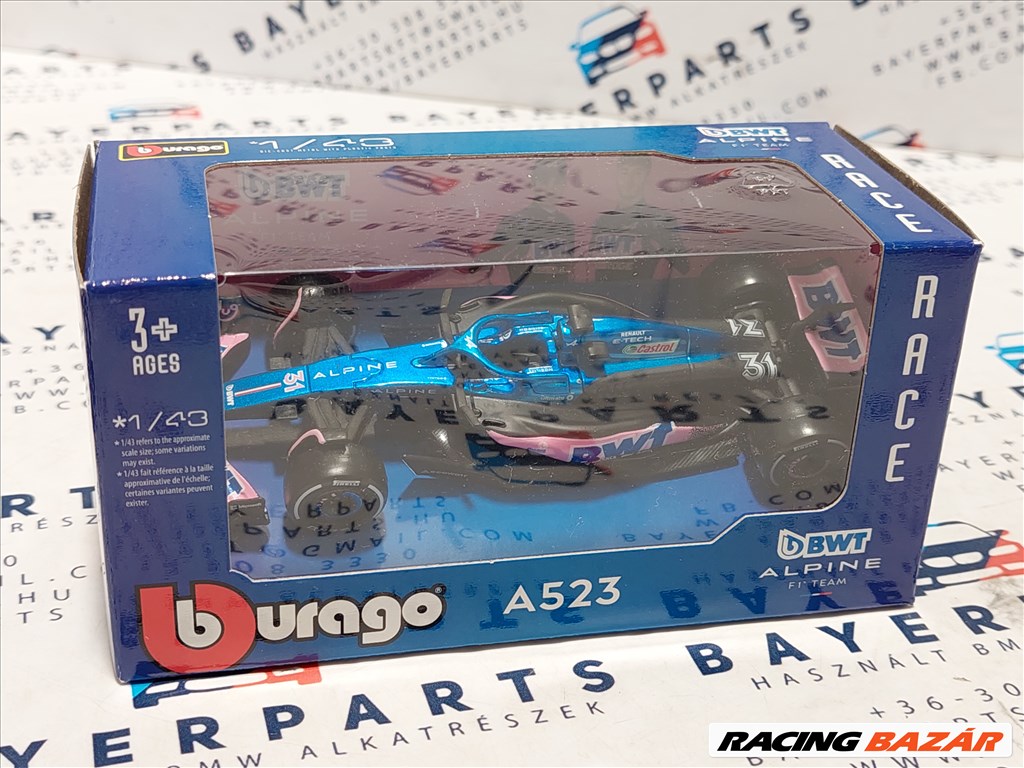 Renault Alpine A523 BWT Racing F1 #31 (2023) E. Ocon - Bburago - 1:43 1/43 modellautó (m01207) 2. kép