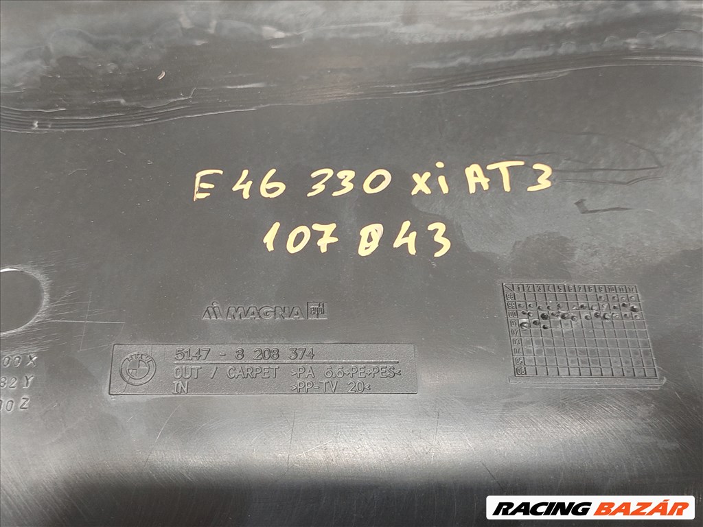 BMW E46 touring szürke csomagtér jobb oldalkárpit kárpit takaró fedél borítás torony eladó (107043) 51478208374 4. kép