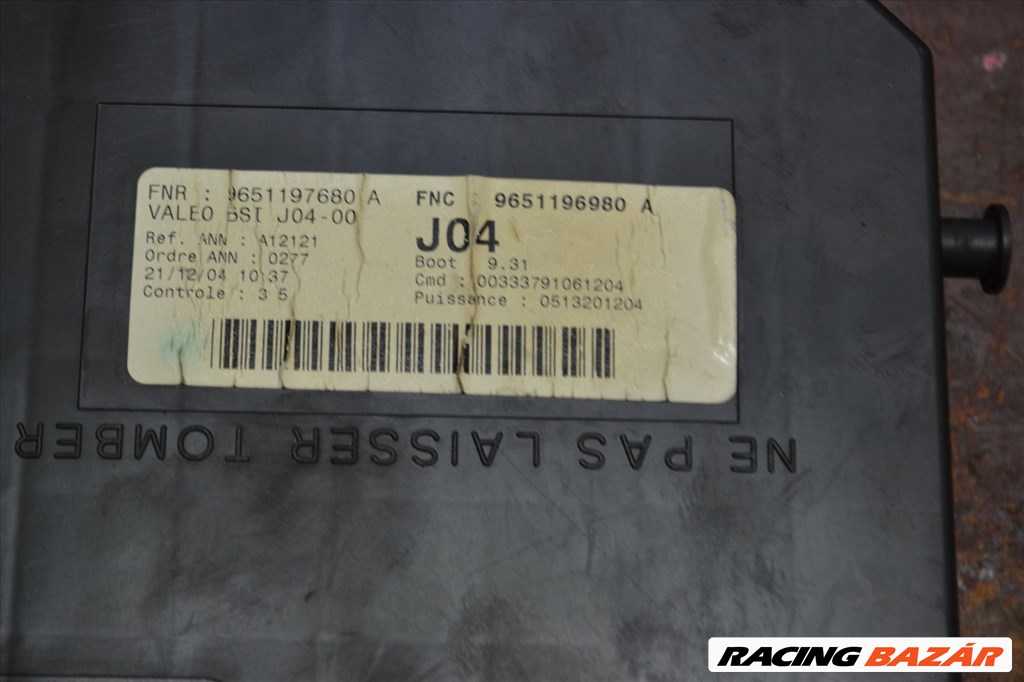 Peugeot 307 1.6 HDi motorvezérlő BSi szett! 0281011627, 9656161880, EDC16C34, J04-00, 9651197680A 3. kép