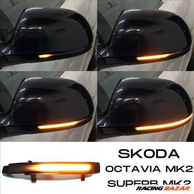 Skoda Octavia MK2 2 II 1Z3 1Z5 Superb 3T4 3T5 dinamikus LED - LEDES Tükör Index futófényes tükörindex 3T0949101 3T0949102✔️