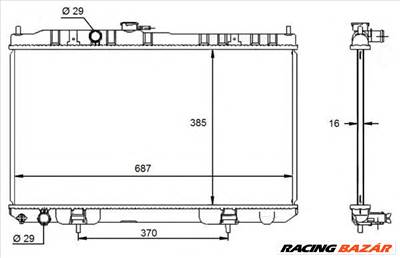 NRF 59099 - Vízhűtő (Hűtőradiátor) NISSAN