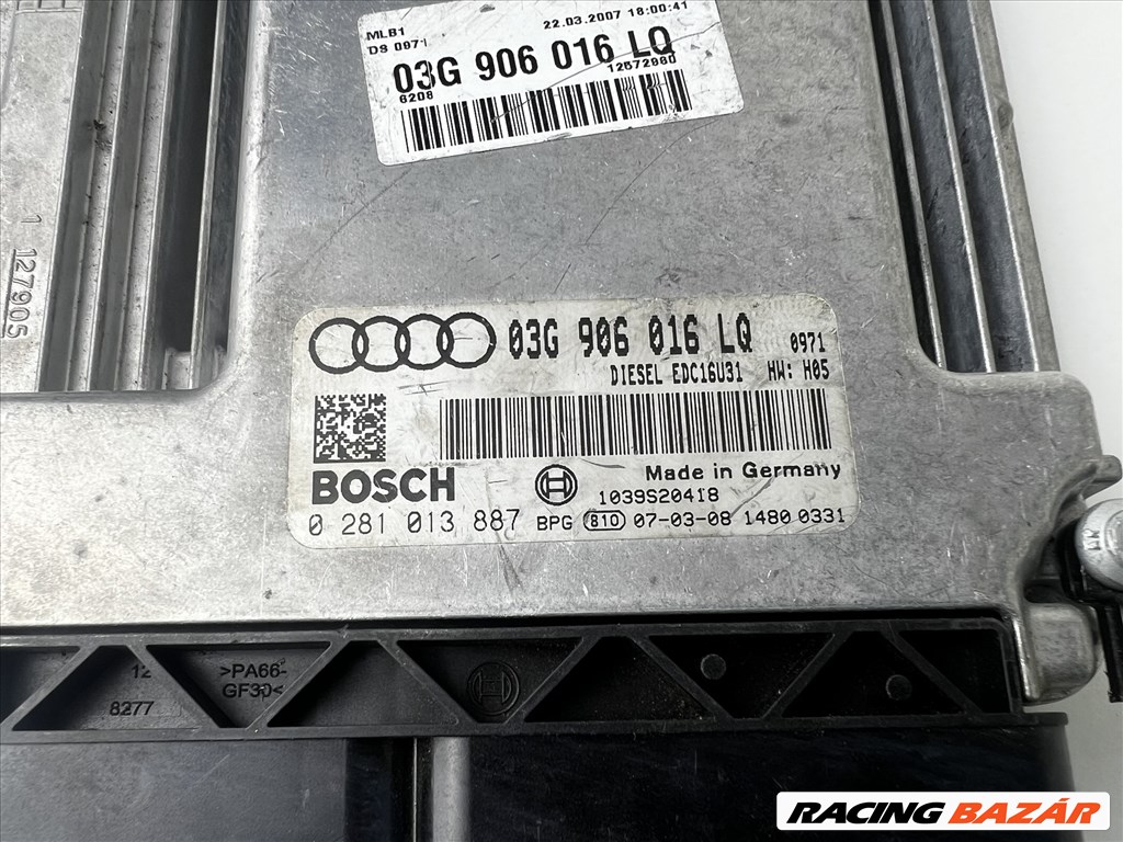 Audi A4 B7 2.0 tdi 140le BPW motorvezérlő  03g906016lq 2. kép