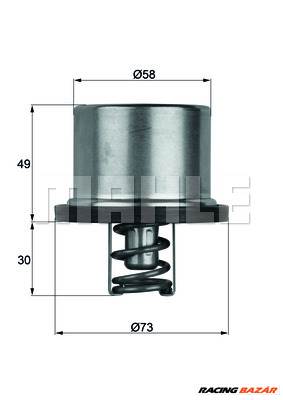 MAHLE THD 1 86 - termosztát, hűtőfolyadék GREAT WALL IVECO MITSUBISHI RENAULT TRUCKS TOYOTA TVR VAUX