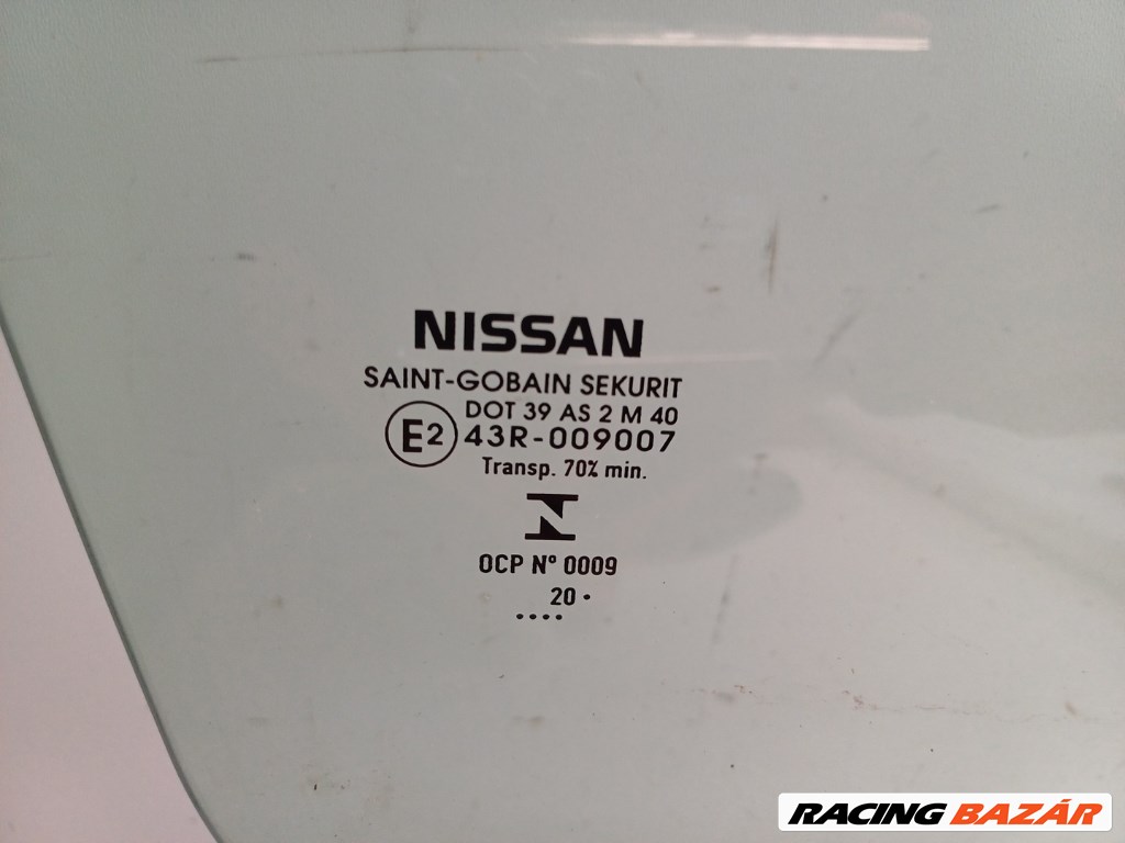 Nissan Leaf (ZE1) jobb elsõ ajtó üveg lejáró 2. kép