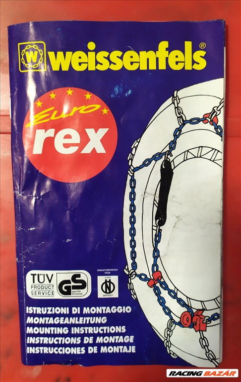 Osztrák Alpesi Euro Rex, kiváló minőségű, új 12 mm-es hólánc dobozában eladó! 2. kép