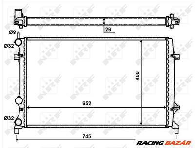 NRF 59057 Hűtőradiátor