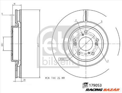 FEBI BILSTEIN 179053 - féktárcsa HONDA