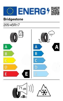 Bridgestone Blizzak LM005 205/45 R17 88V XL RFT FR 3PMSF téli gumi 2. kép