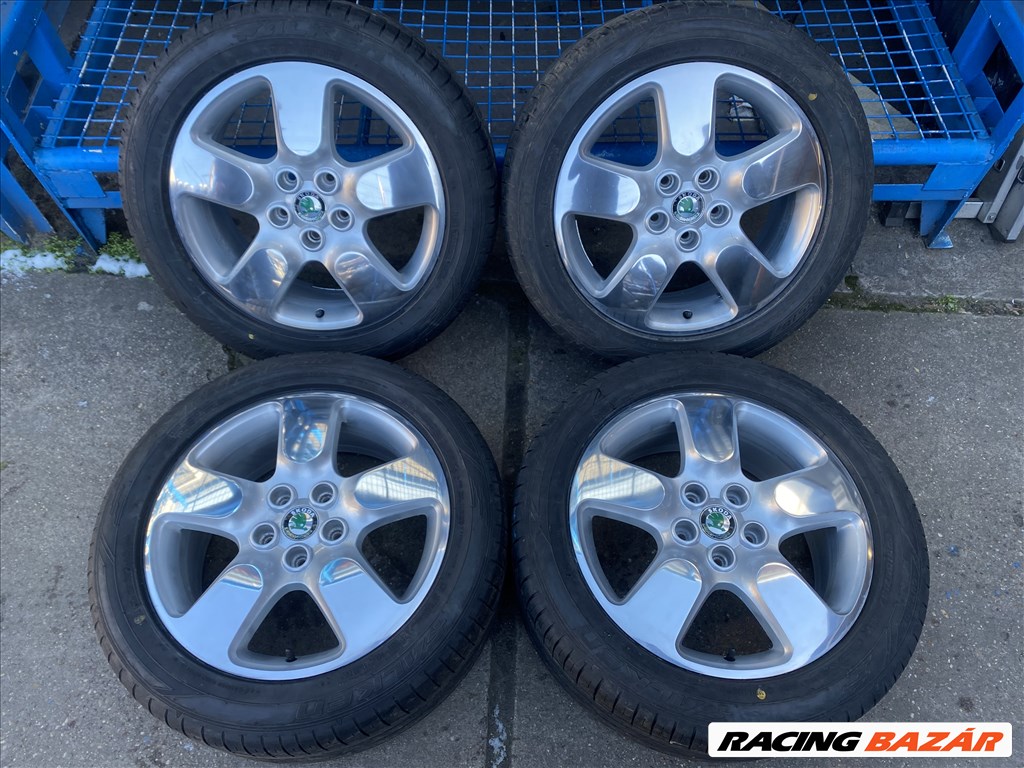 4db gyári 17" Skoda szerelt kerék. (3462993) 1. kép