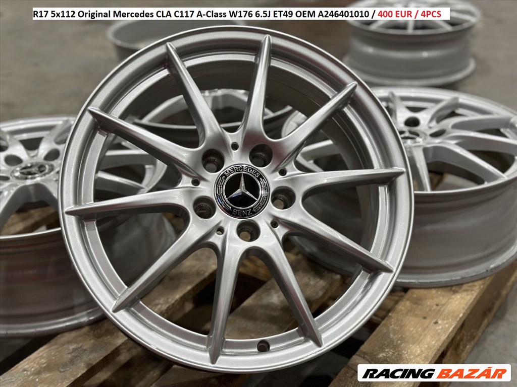 R17 5x112 Original Mercedes CLA C117 A-Class W176 6.5J ET49 OEM A246401010 1. kép