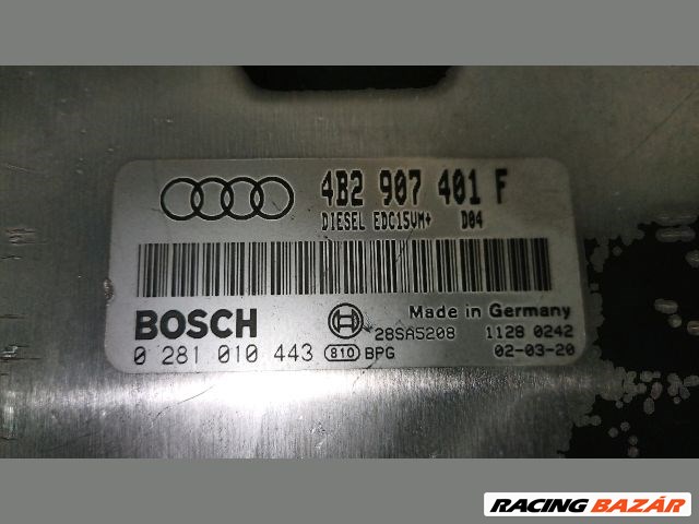 Audi A6 (C5 - 4B) Avant 1.8 T motorvezérlő "112765" 0281010443 4b2907401f 3. kép