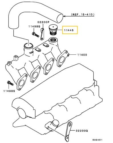 MD160756 Mitsubishi L400 Lefújószelep 1994-2005 3. kép