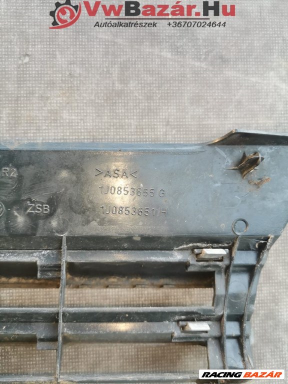 Hűtőmaszk, Díszrács VW GOLF IV ezüst 1j0 853 655g 1J0853655G- 3. kép