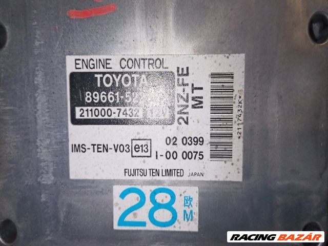 Toyota Yaris Verso Verso 1.3 motorvezérlő "96647" 8966152282 2110007432 5. kép