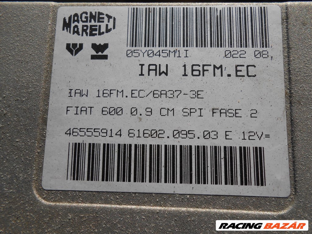 Fiat SEICENTO / 600 (187) 0.9 motorvezérlő IAW16FMEC 7. kép