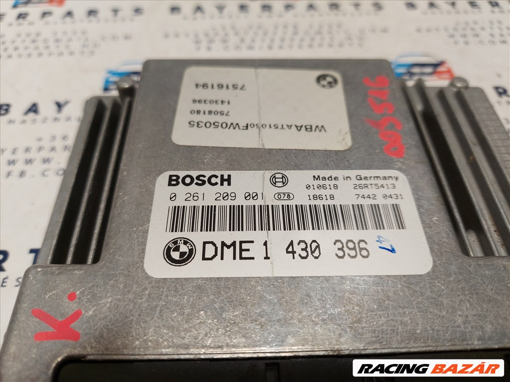 BMW E46 316i 316 ti N42 N42B18A ECU EWS motorvezérlő elektronika szett (003516) 1430396 2. kép