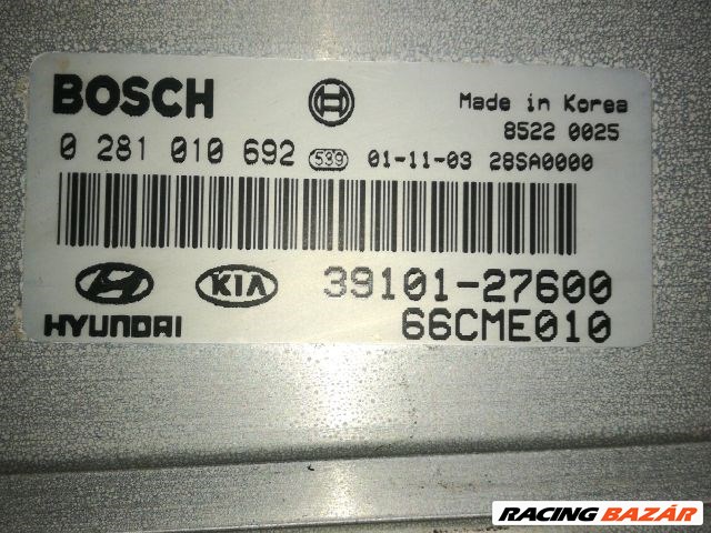 Hyundai Matrix (FC) 1.5 CRDi motorvezérlő 111498" 0281010692 4. kép