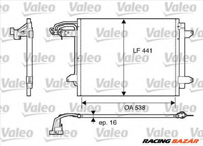 VALEO 817806 - klíma kondenzátor VW