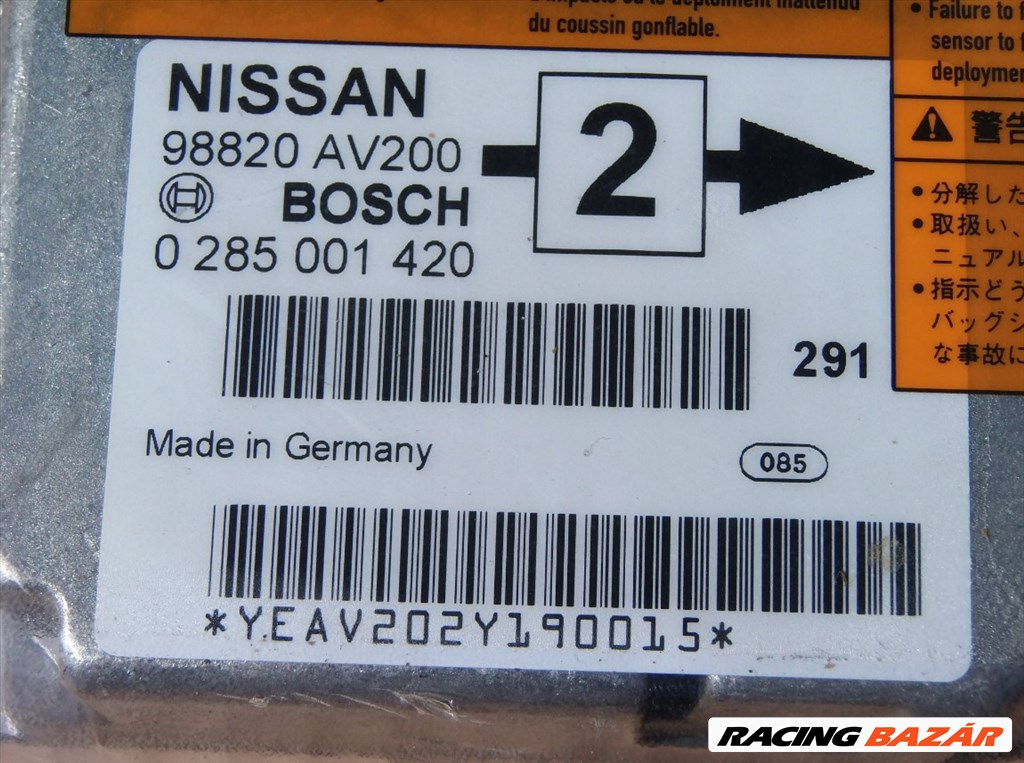 Nissan Primera III Légzsák elektronika 98820av200 3. kép