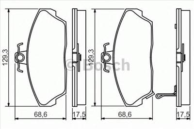 BOSCH 0 986 495 233 - fékbetét HONDA MG ROVER