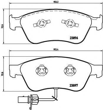 BREMBO P 85 102 - fékbetét AUDI VW