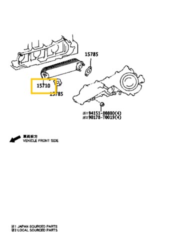 15710-30010 Toyota Hilux Olajhűtő 2000-2015 3. kép