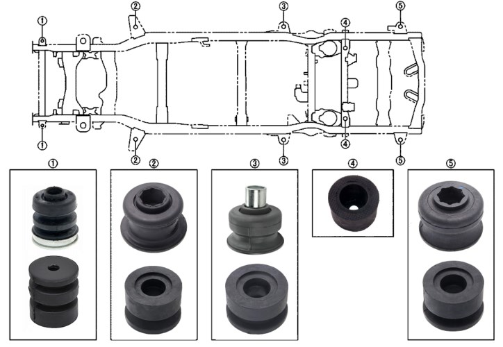 E - Toyota Land Cruiser 150 Gumibak Szett GDJ GRJ KDJ LJ TRJ 2009-2023 2. kép