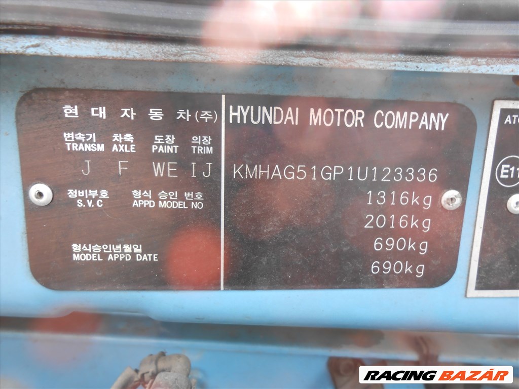 Hyundai ATOS PRIME (MX)  hátsó ablaktörlő motor 7. kép