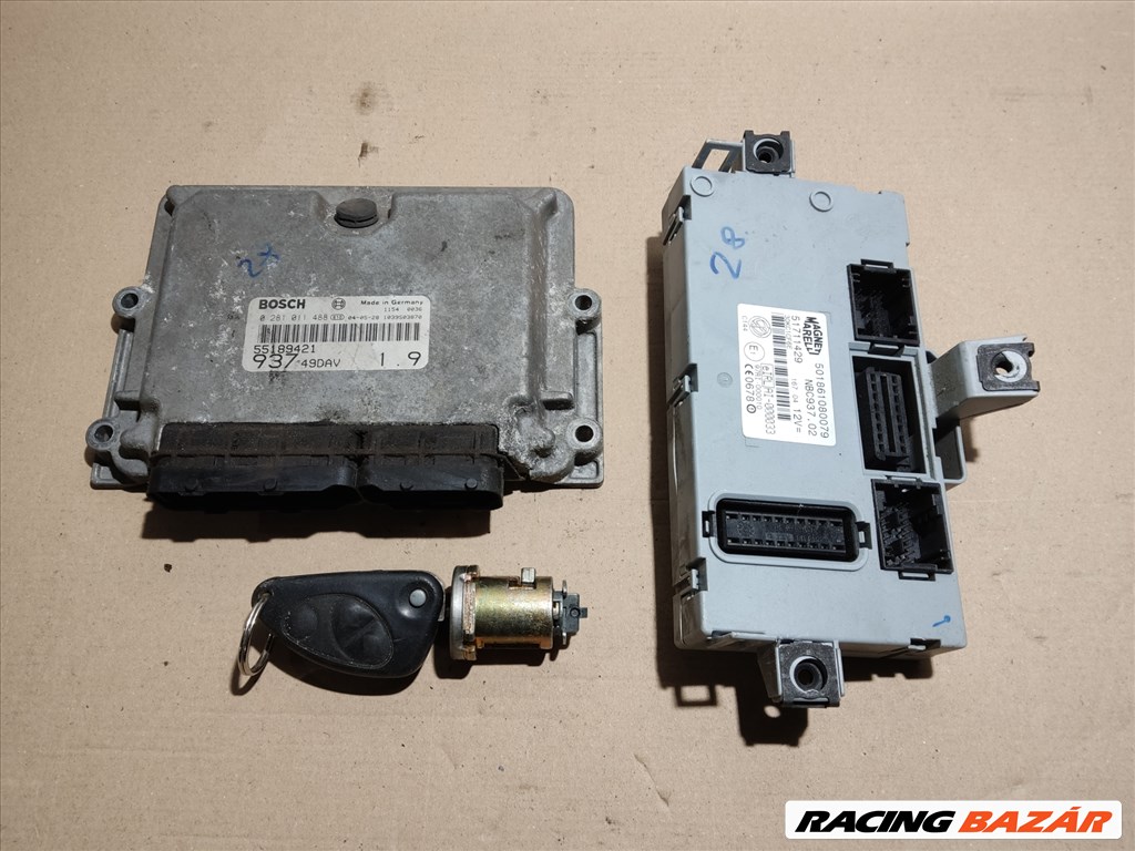 Alfa Romeo 147 2000-2010 1,9 8v Diesel 115 Le Motorvezérlő szett 55189421 , 0281011488  1. kép