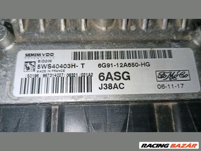 Ford S-MAX Mk1 motorvezérlő 1.8 TDCi "122457" 5ws40403ht 6g9112a650hg 3. kép