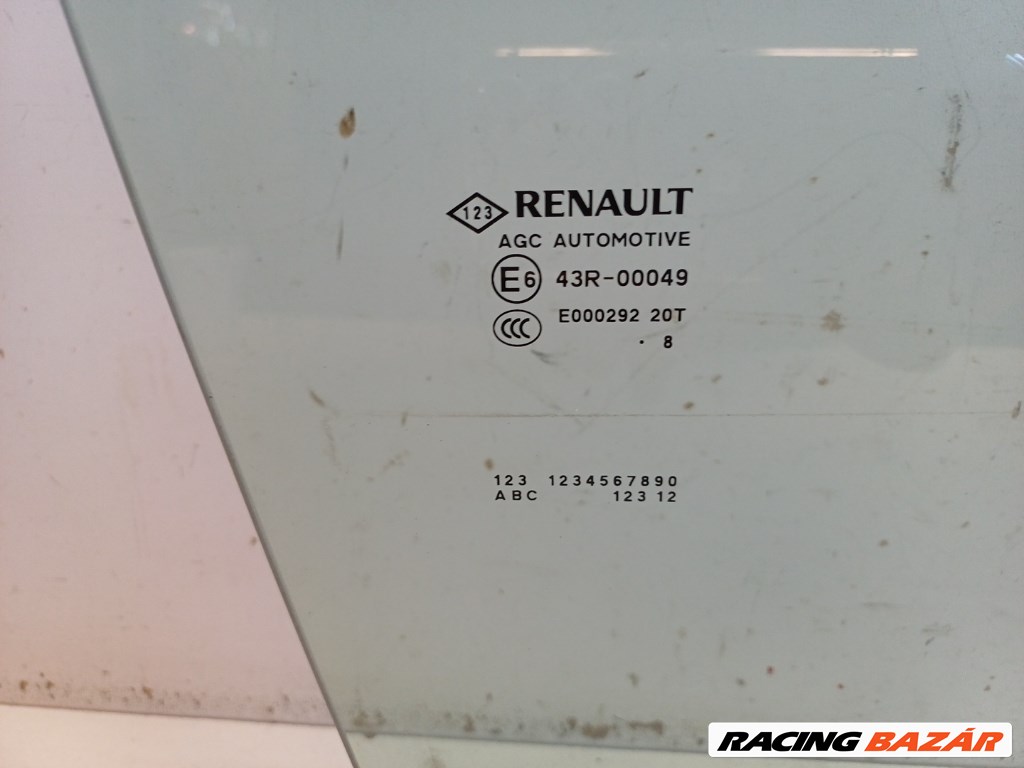 Renault Scenic jobb elsõ ajtó üveg lejáró 2. kép