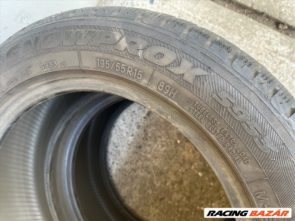  195/55R15 7,5mm Toyo Snowprox S953 téli gumi  5. kép