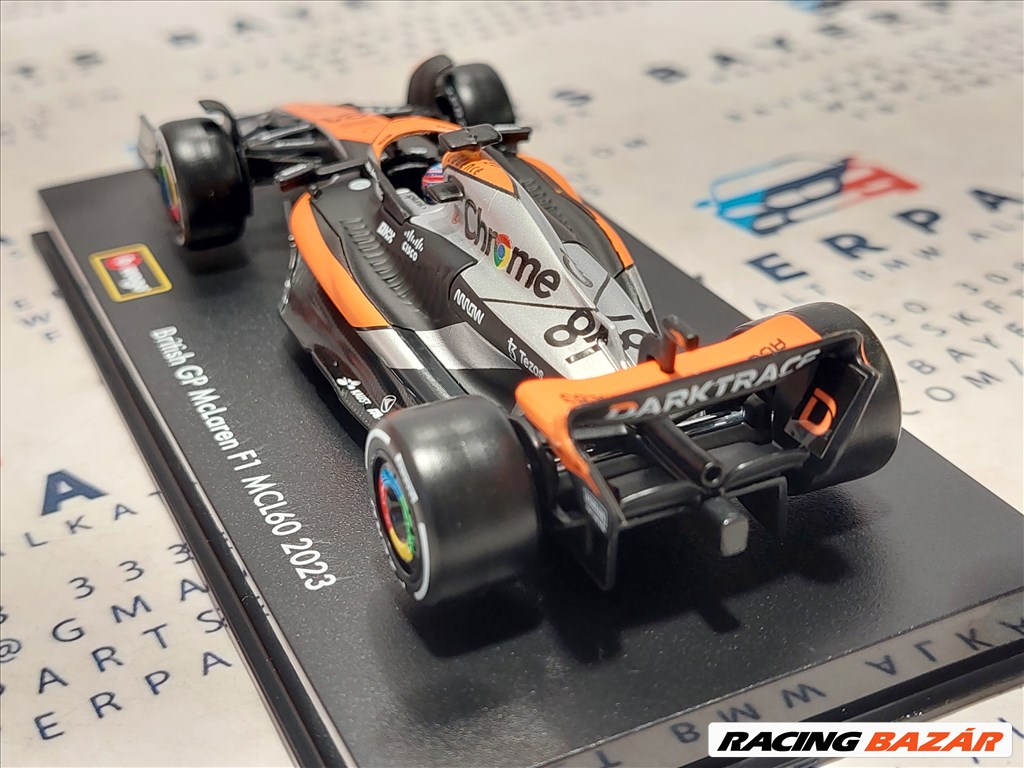 McLaren MCL60 F1 #81 (2023) - British GP 4th - Oscar Piastri - PILÓTÁVAL - 1:43 modellautó (m01484) 3. kép
