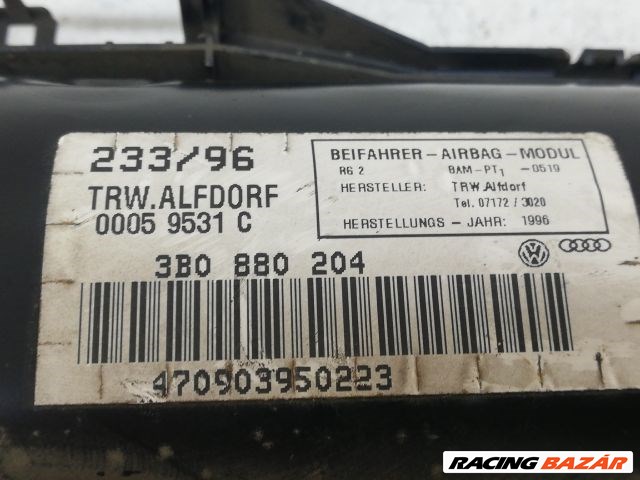Volkswagen Passat B5 (3B2) Utasoldali Légzsák #10589 3b0880204 5. kép