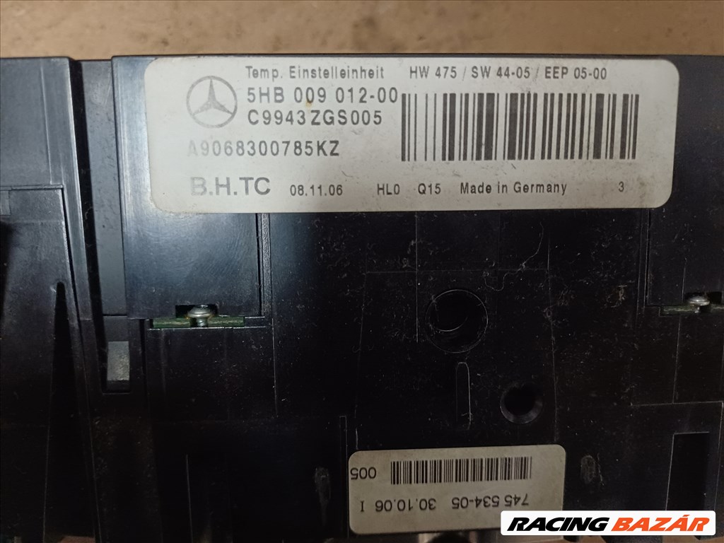 Mercedes Sprinter W906 fűtéspanel 3. kép