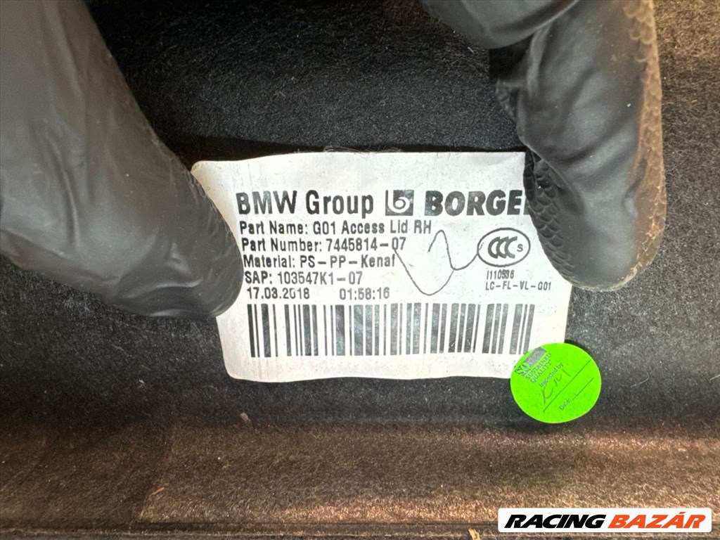 BMW X3 G01 csomagtér kárpit 7445814 4. kép