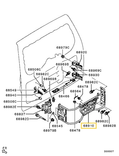 Mitsubishi Pajero Pótkerék Rendszámtábla Tartó 5839A010 4. kép