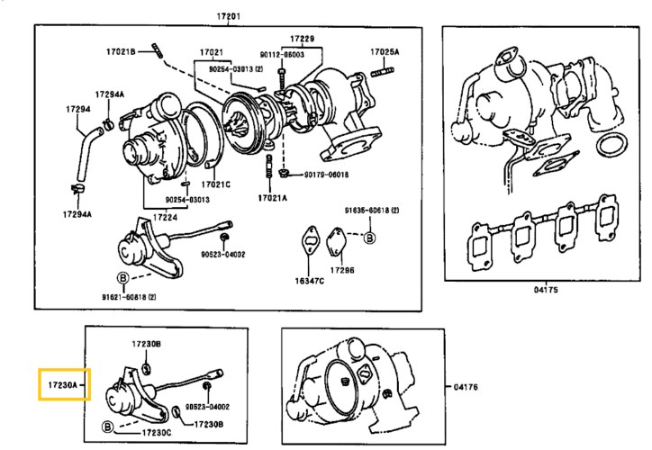17230-69105 Toyota Liteace Turbónyomás Szabályzó Actuator Vákuumdob 1996-1998 3. kép